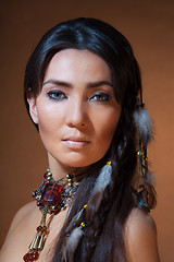 Image showing portrait of American Indian woman