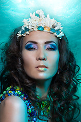 Image showing Mermaid queen in coral crown