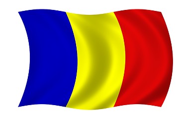 Image showing waving flag of romania