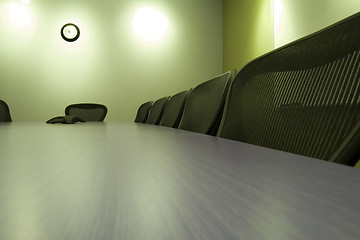 Image showing Chairs in a Row in the Conference Room