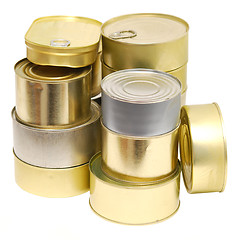 Image showing cans on white