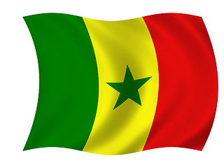Image showing waving flag of senegal