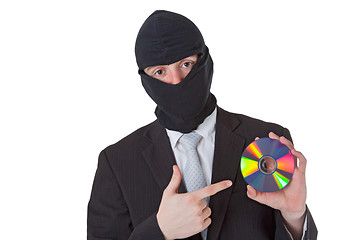 Image showing Thief holding a data disk