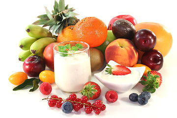 Image showing Fruit yogurt