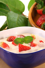 Image showing Strawberry yogurt