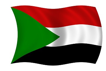 Image showing waving flag of sudan