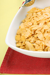 Image showing Corn flakes for breakfast