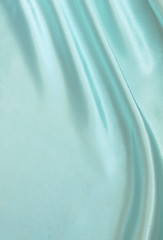 Image showing Smooth elegant blue silk as background 