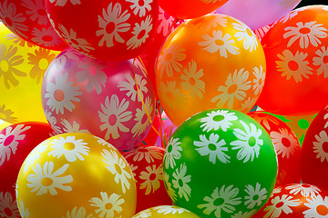 Image showing Colourful air balloons.