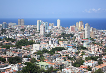 Image showing Aerial view of Vedado Quarter in Havana, Cuba