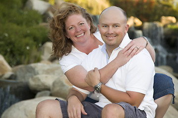 Image showing Attractive Couple Portrait in Park