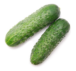 Image showing two cucumbers