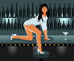 Image showing sexy girl in night club