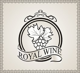 Image showing retro label for packing wine
