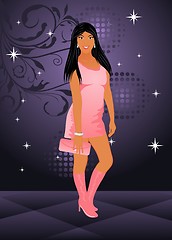 Image showing sexy girl dancing disco