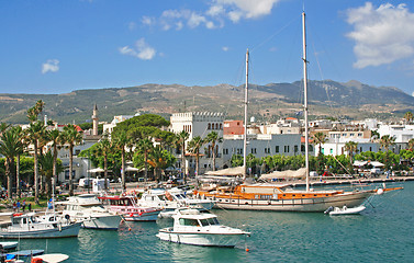 Image showing Greece. Dodecanesse. Island Kos. Kos town. Harbor