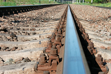 Image showing Railway rail that goes afield