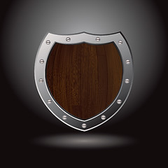 Image showing wood shield blank