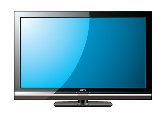 Image showing Modern LCD flat blue screen