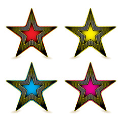 Image showing Metal hexagon star award