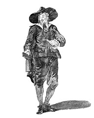 Image showing Costume of an oliverian in 1650 