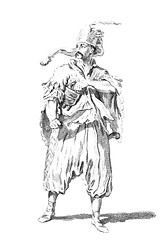 Image showing Costume of a Hungarian corporal in 1742