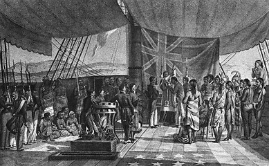 Image showing The Christening of the Kings Prime Minister in Hawaii