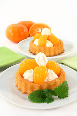 Image showing Mandarins pie