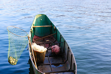 Image showing Fishing boat on lake