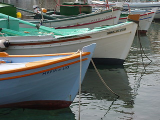 Image showing Greek Fishingboats