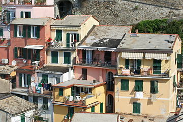 Image showing Houses, Vernazza, Italy. 