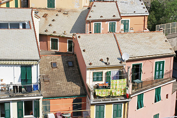 Image showing Roofs, Vernazza, Italy