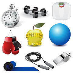 Image showing Vector fitness icons