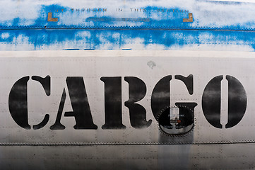 Image showing Cargo sign on an airplane