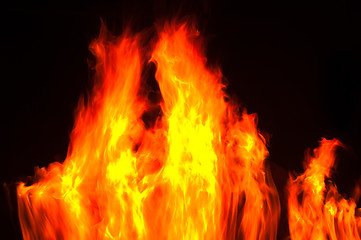 Image showing Abstract burning flames background