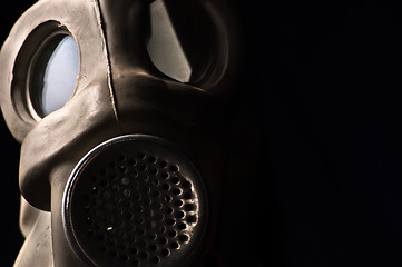 Image showing Gasmask in the dark