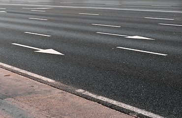 Image showing Arrow direction on asphalt