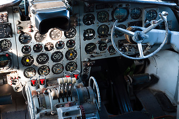 Image showing airplane cockpit view