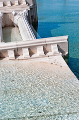 Image showing classic roman monument sunk in water