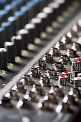 Image showing Texture of a sound mixer with buttons