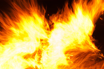 Image showing Abstract burning flames background