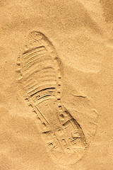 Image showing Shoeprint in the sand