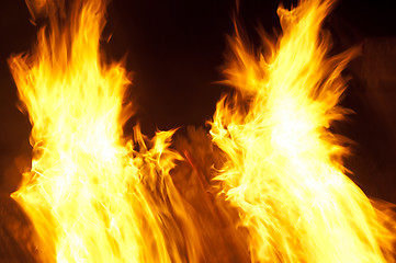 Image showing Abstract burning flames background