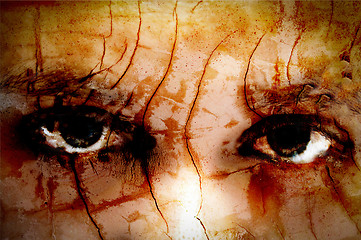 Image showing Dark art of the eyes of a girl