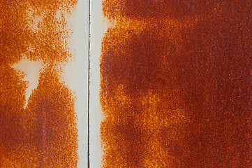 Image showing Rusty texture with line