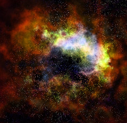 Image showing outer space cloud nebula and stars