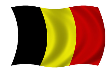 Image showing waving flag of belgium