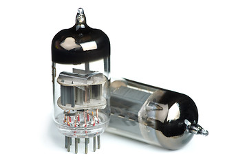 Image showing Two old vacuum tubes