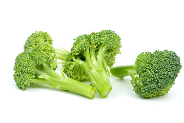 Image showing Three broccoli pieces