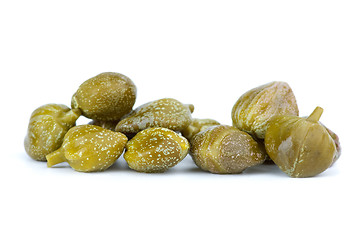 Image showing Close-up shot of some marinated capers